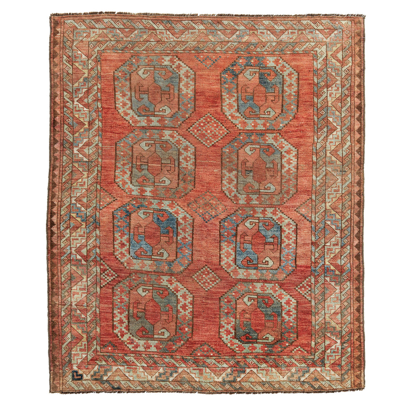 Z1206 Handwoven Vintage Rug 3'9 x 4’6