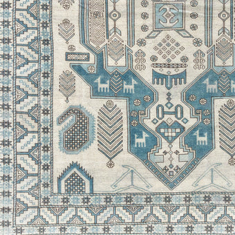 Z1217 Handwoven Vintage Rug 7'2 x 9