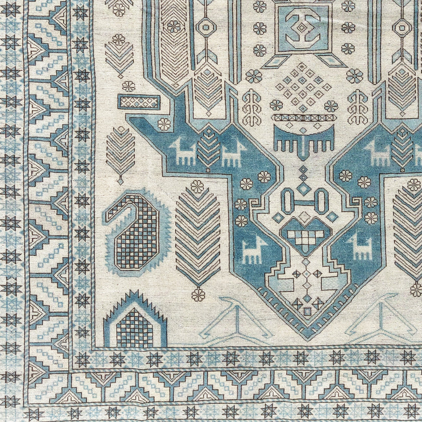 Z1217 Handwoven Vintage Rug 7'2 x 9