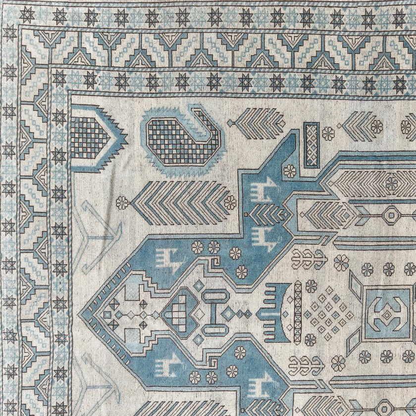 Z1217 Handwoven Vintage Rug 7'2 x 9