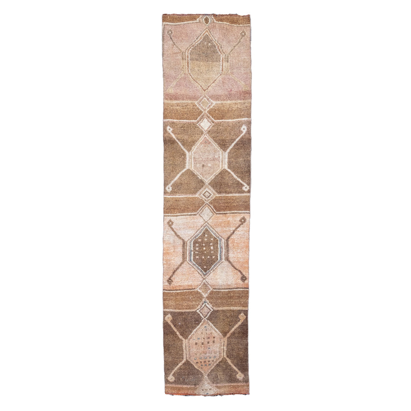 Z131 Handwoven Vintage Rug 2’4x9’9