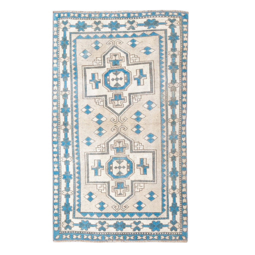 Z163 Handwoven Vintage Rug 3'11 x 6’7