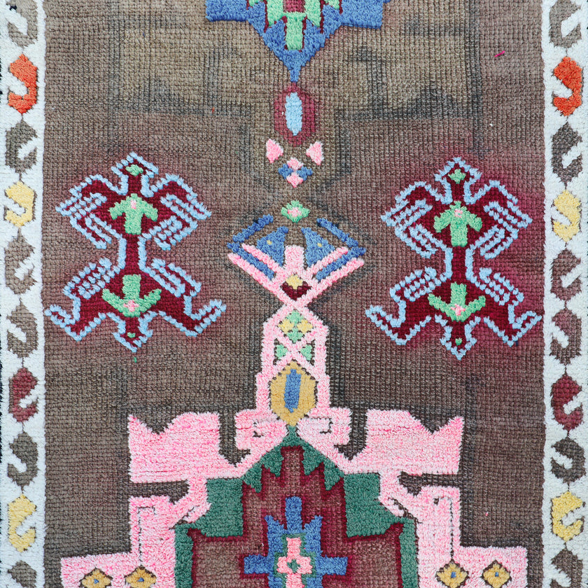 Z175 Handwoven Vintage Rug 2'8 x 10’3