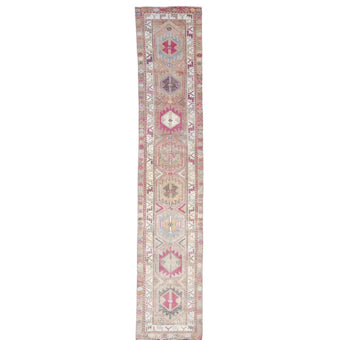 Z178 Handwoven Vintage Rug 2'9 x 13’9
