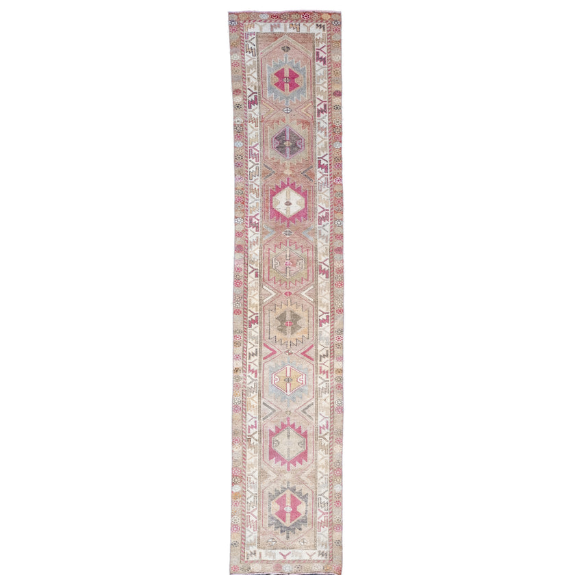Z178 Handwoven Vintage Rug 2'9 x 13’9