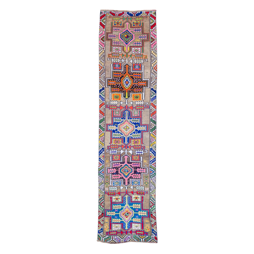 Z182 Handwoven Vintage Rug 2’8 x 10'3