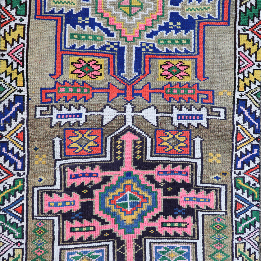 Z182 Handwoven Vintage Rug 2’8 x 10'3