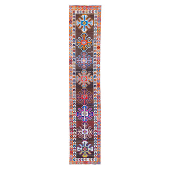 Z183 Handwoven Vintage Rug 2'6 x 11’11