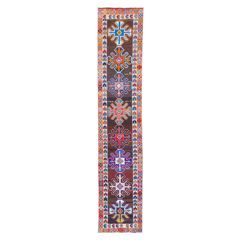 Z183 Handwoven Vintage Rug 2'6 x 11’11