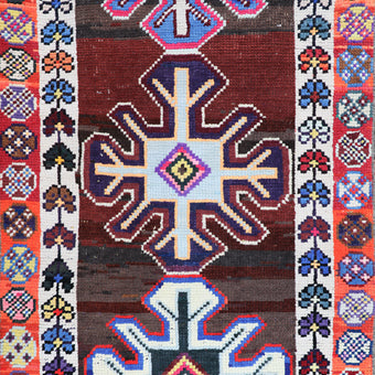 Z183 Handwoven Vintage Rug 2'6 x 11’11