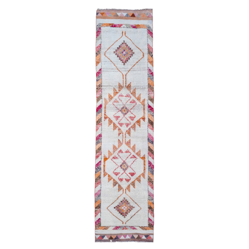 Z211 Handwoven Vintage Rug 3’2 x 12'3