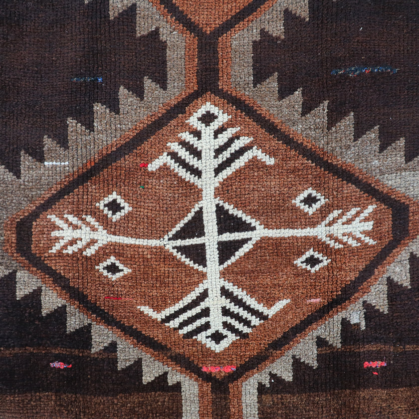 Z226 Handwoven Vintage Rug 4'1 x 4’5