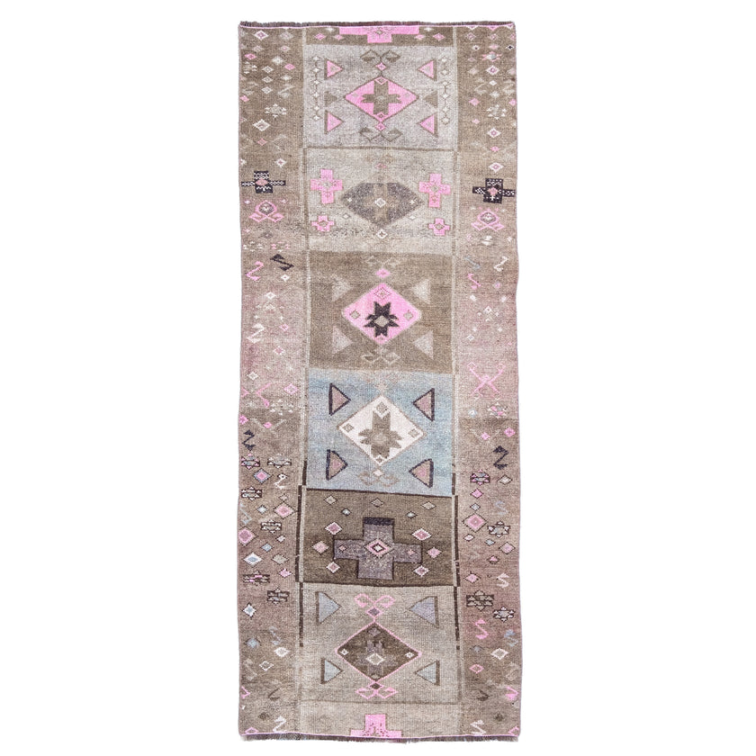 Z241 Handwoven Vintage Rug 3'2 x 8’11