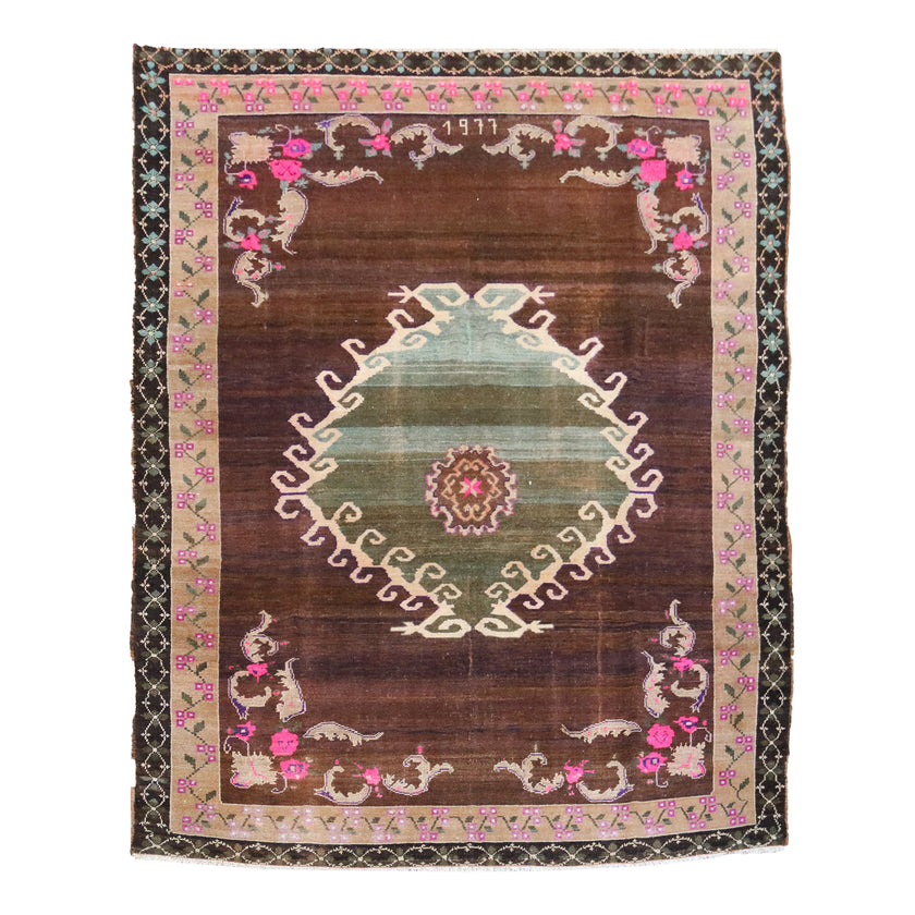 Z242 Handwoven Vintage Rug 7’2 x 9’1