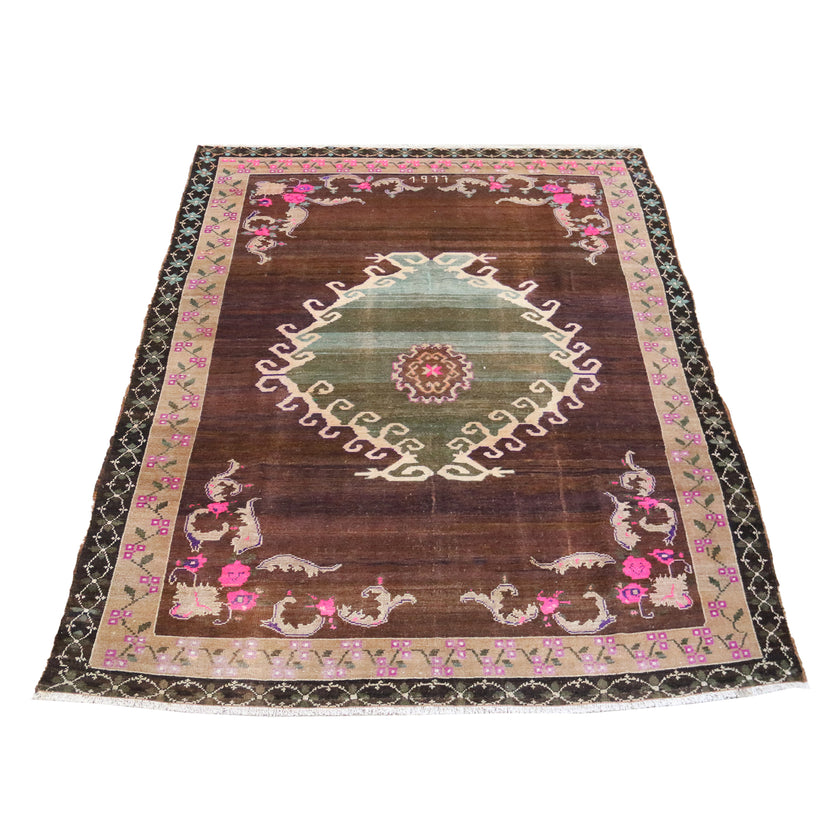 Z242 Handwoven Vintage Rug 7’2 x 9’1