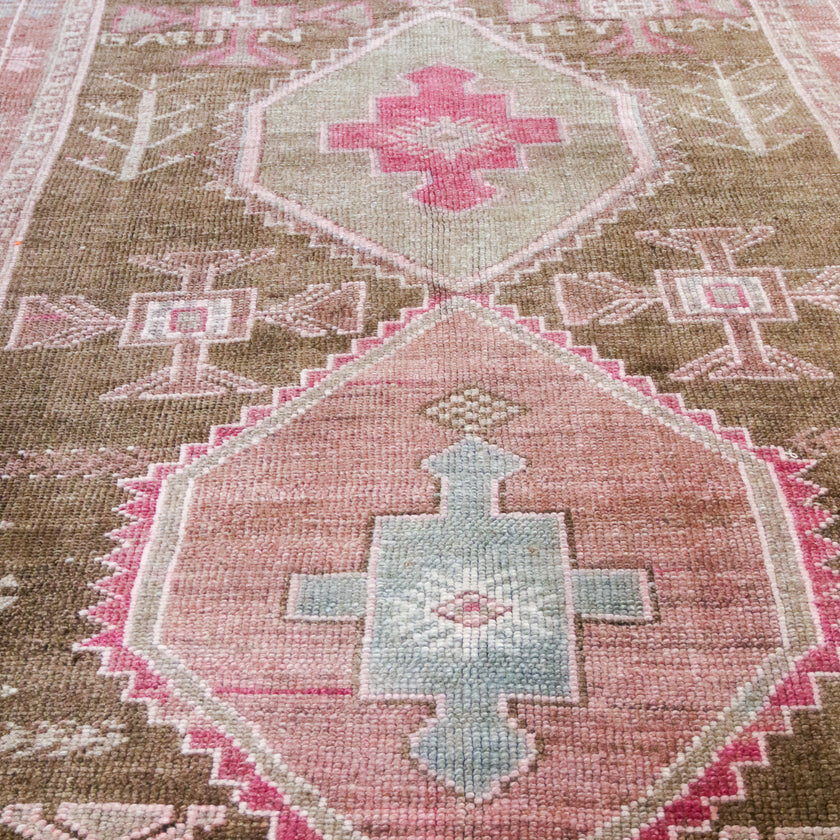 Z253 Handwoven Vintage Rug 4’11x12'1