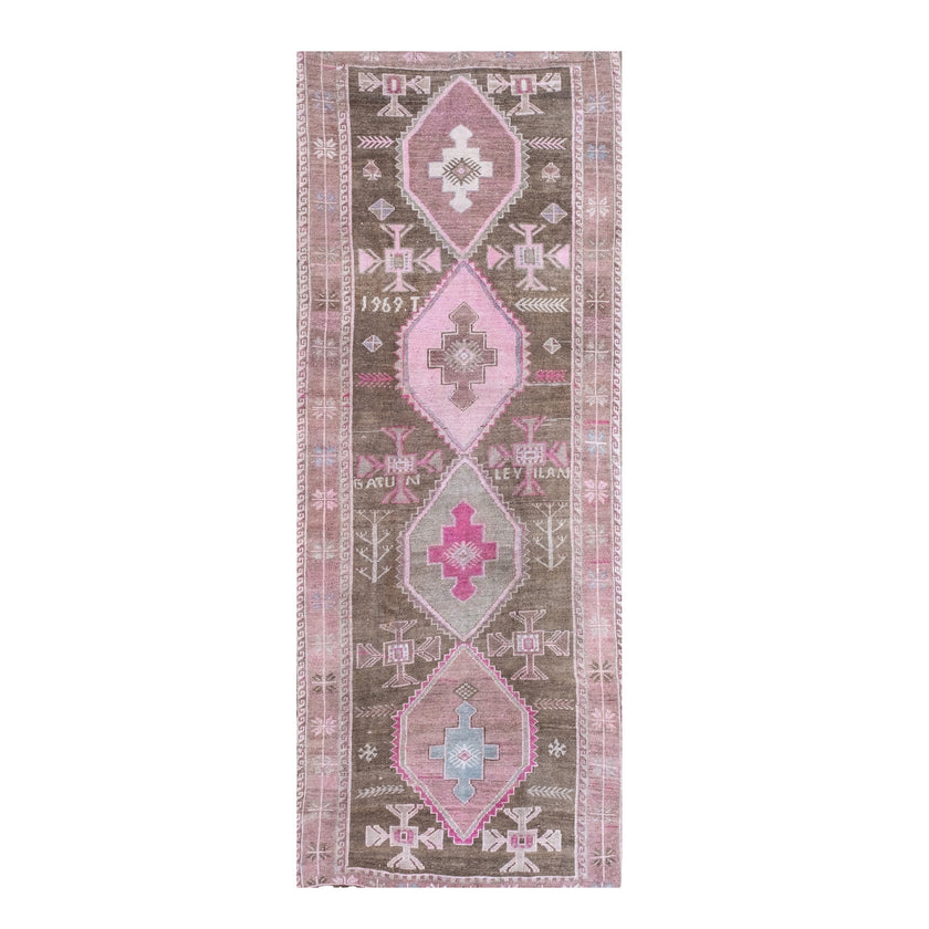 Z253 Handwoven Vintage Rug 4’11x12'1