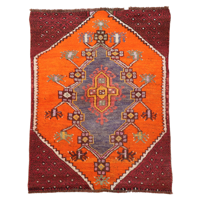 Z264 Handwoven Vintage Rug 2’11 x 3'8