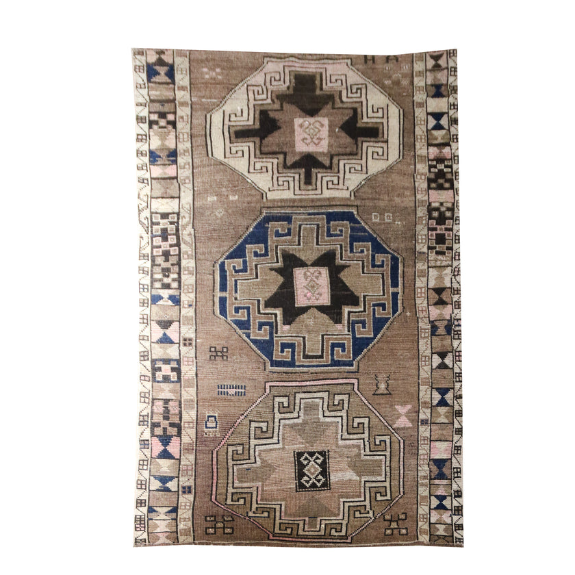 Z277 Handwoven Vintage Rug 4'5 x 7