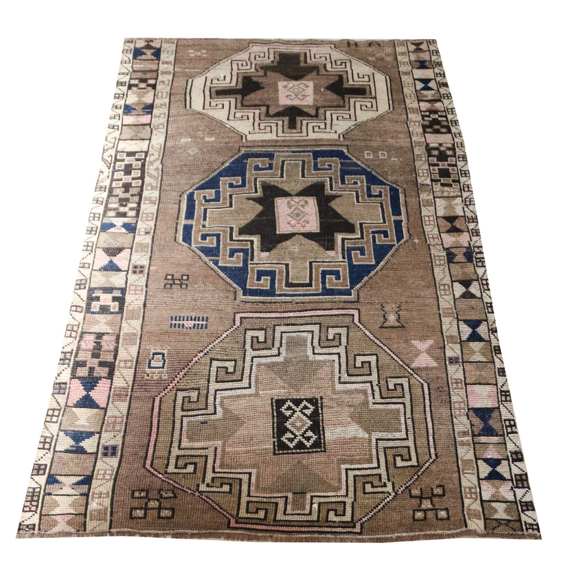 Z277 Handwoven Vintage Rug 4'5 x 7
