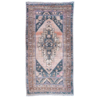 Z281 Handwoven Vintage Rug 4'2 x 7’9