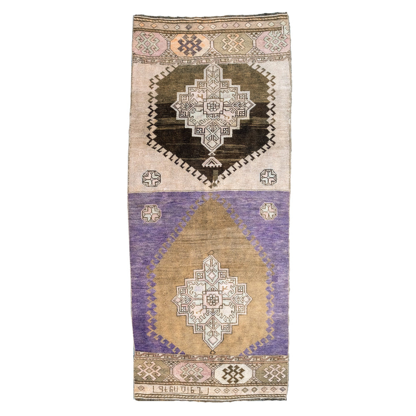 Z291 Handwoven Vintage Rug 3'7x8‘7