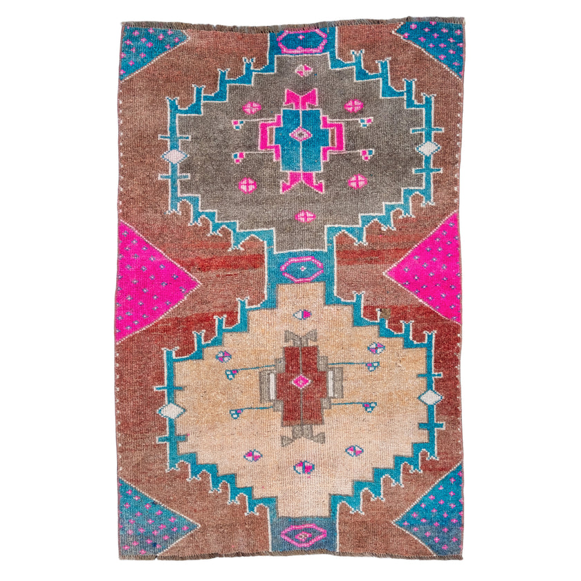 Z297 Handwoven Vintage Rug 3'6 x 5’4