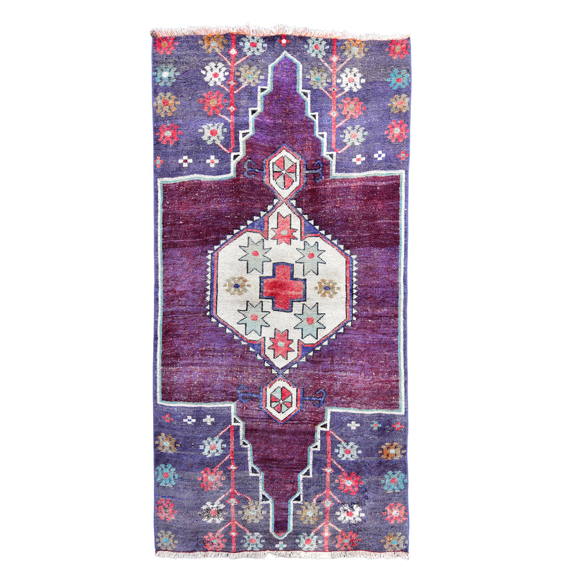 Z299 Handwoven Vintage Rug 3'6 x 6’5