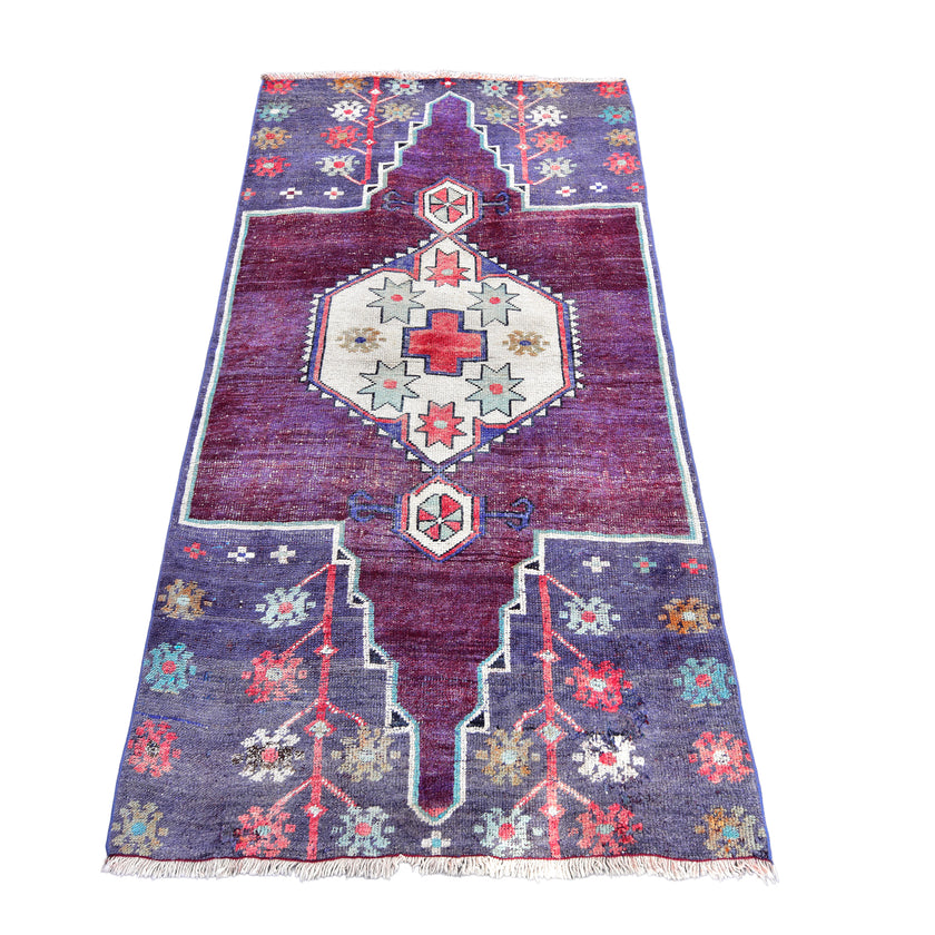 Z299 Handwoven Vintage Rug 3'6 x 6’5
