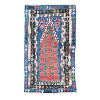 Z326 Handwoven Vintage Rug 3'11 x 6’6