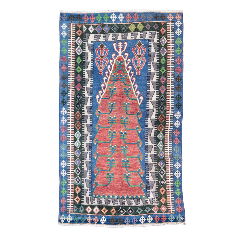 Z326 Handwoven Vintage Rug 3'11 x 6’6
