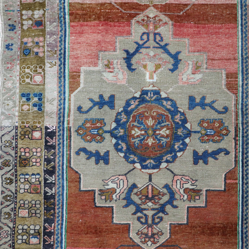Z329 Handwoven Vintage Rug 4'1 x 6’11