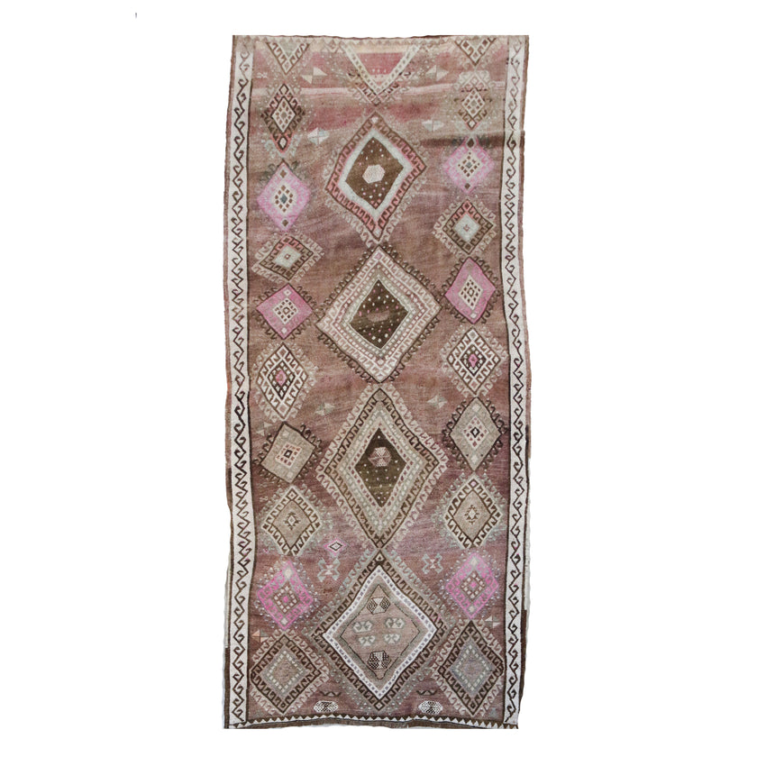 Z342 Handwoven Vintage Rug 5'4x12’8
