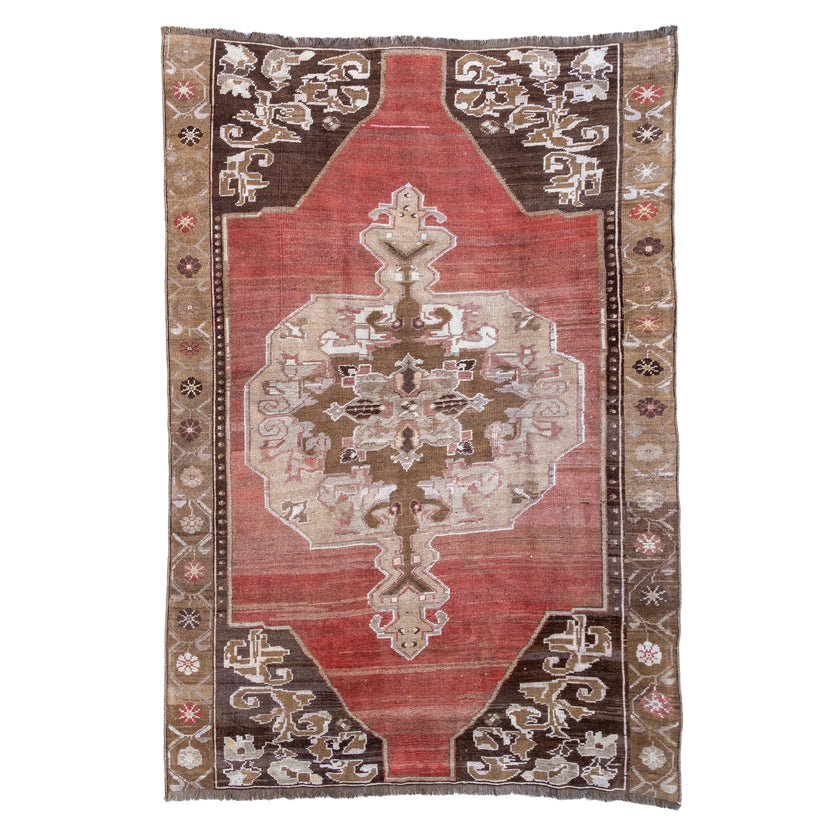 Z344 Handwoven Vintage Rug 5’6 x 7’11