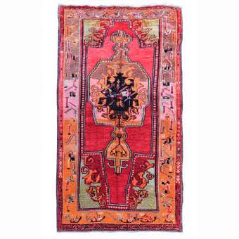 Z345 Handwoven Vintage Rug 4'9 x 7’9