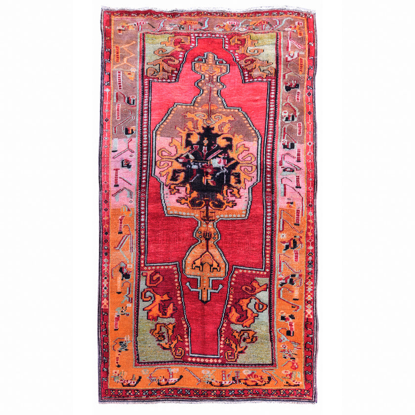 Z345 Handwoven Vintage Rug 4'9 x 7’9