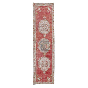 Z388 Handwoven Vintage Rug 3’2x11’8