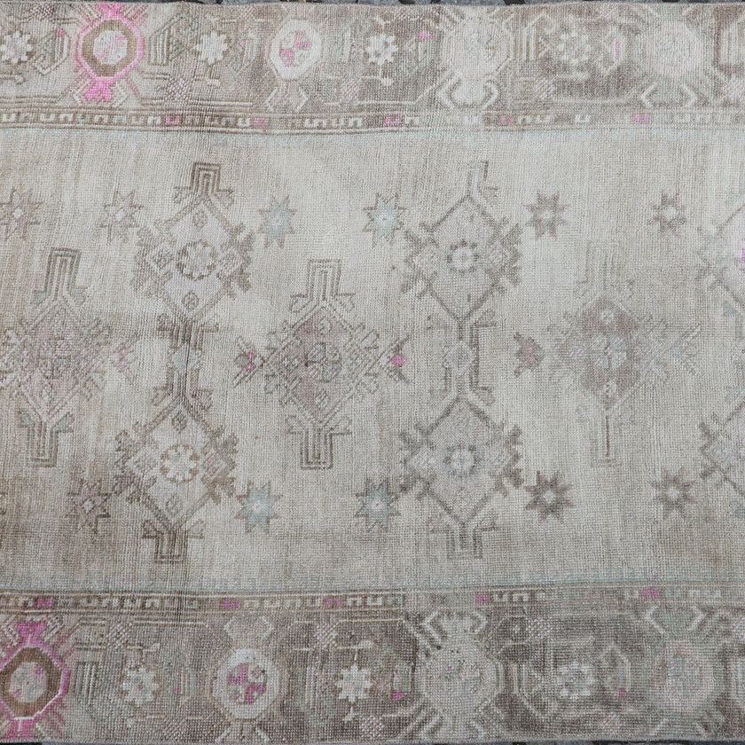 Z393 Handwoven Vintage Rug 3’11 x 13