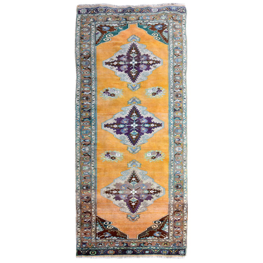 Z424 Handwoven Vintage Rug 3'5 x 10’9