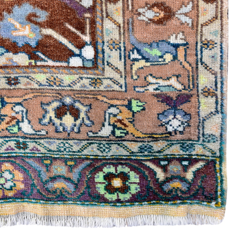 Z424 Handwoven Vintage Rug 3'5 x 10’9