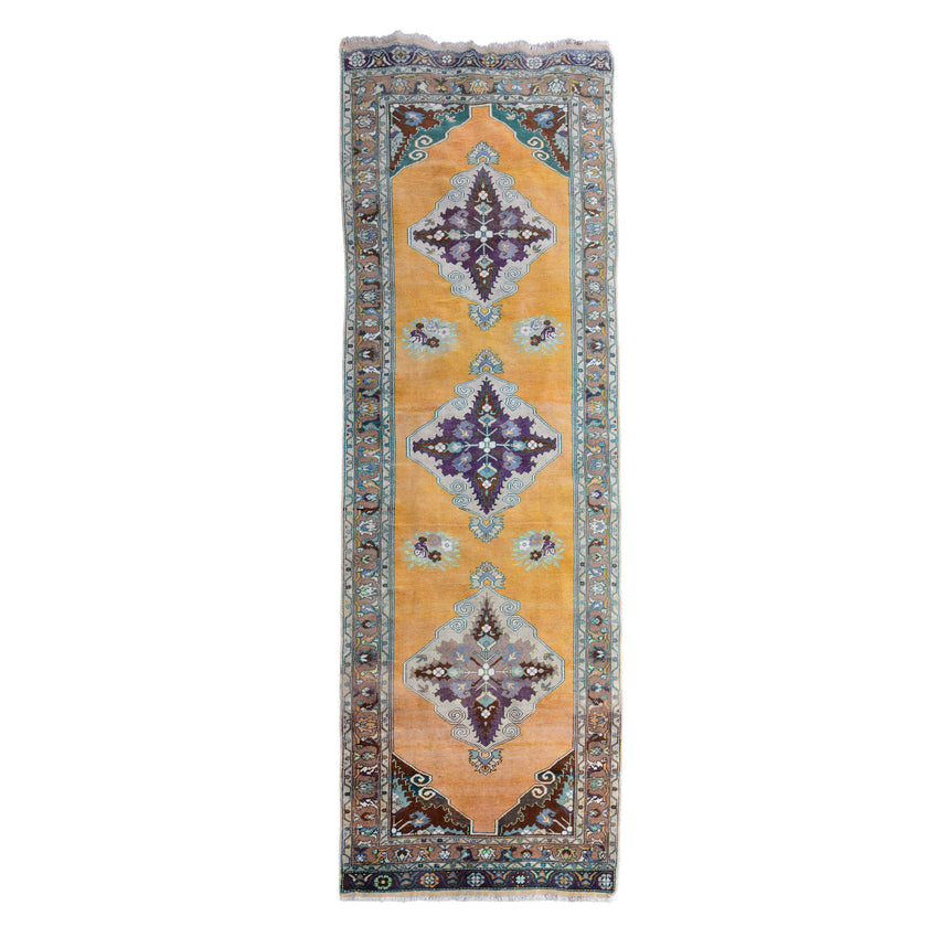 Z424 Handwoven Vintage Rug 3'5 x 10’9