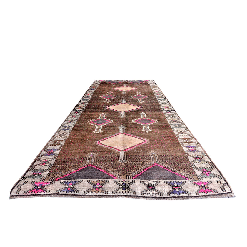 Z433 Handwoven Vintage Rug 4'8 x 11’10