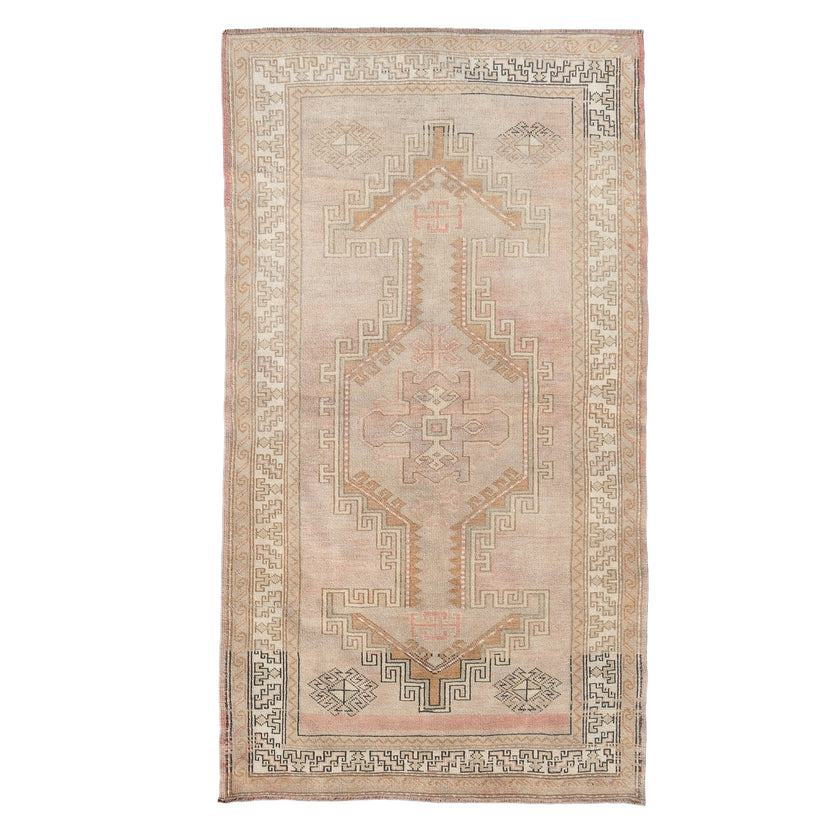 Z458 Handwoven Vintage Rug 6'8 x 3’8