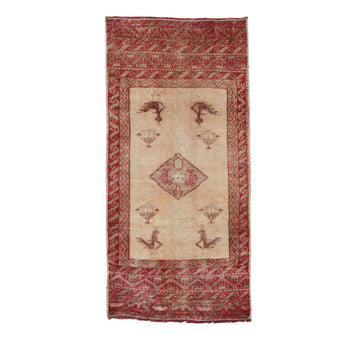 Z483 Handwoven Vintage Rug 1'11 x 4’2