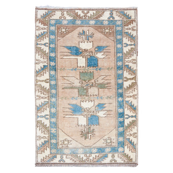 Z496 Handwoven Vintage Rug 2'6 x 3’9