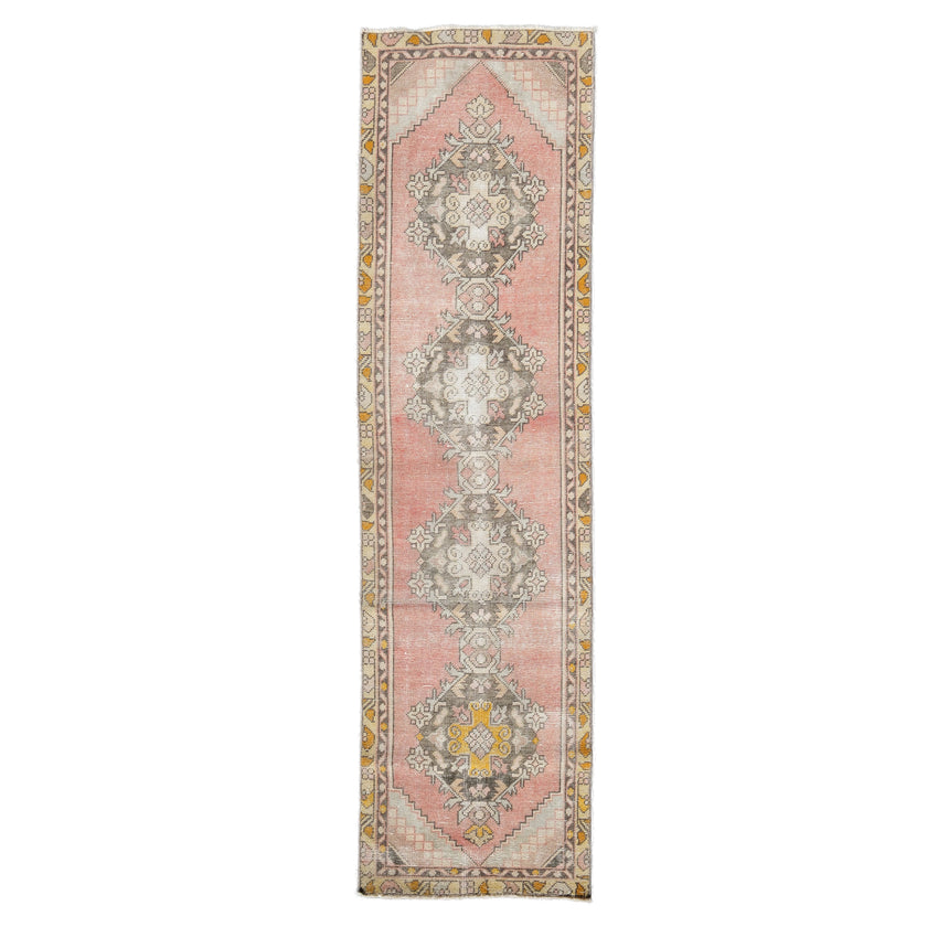Z519 Handwoven Vintage Rug 2'5 x 9’1