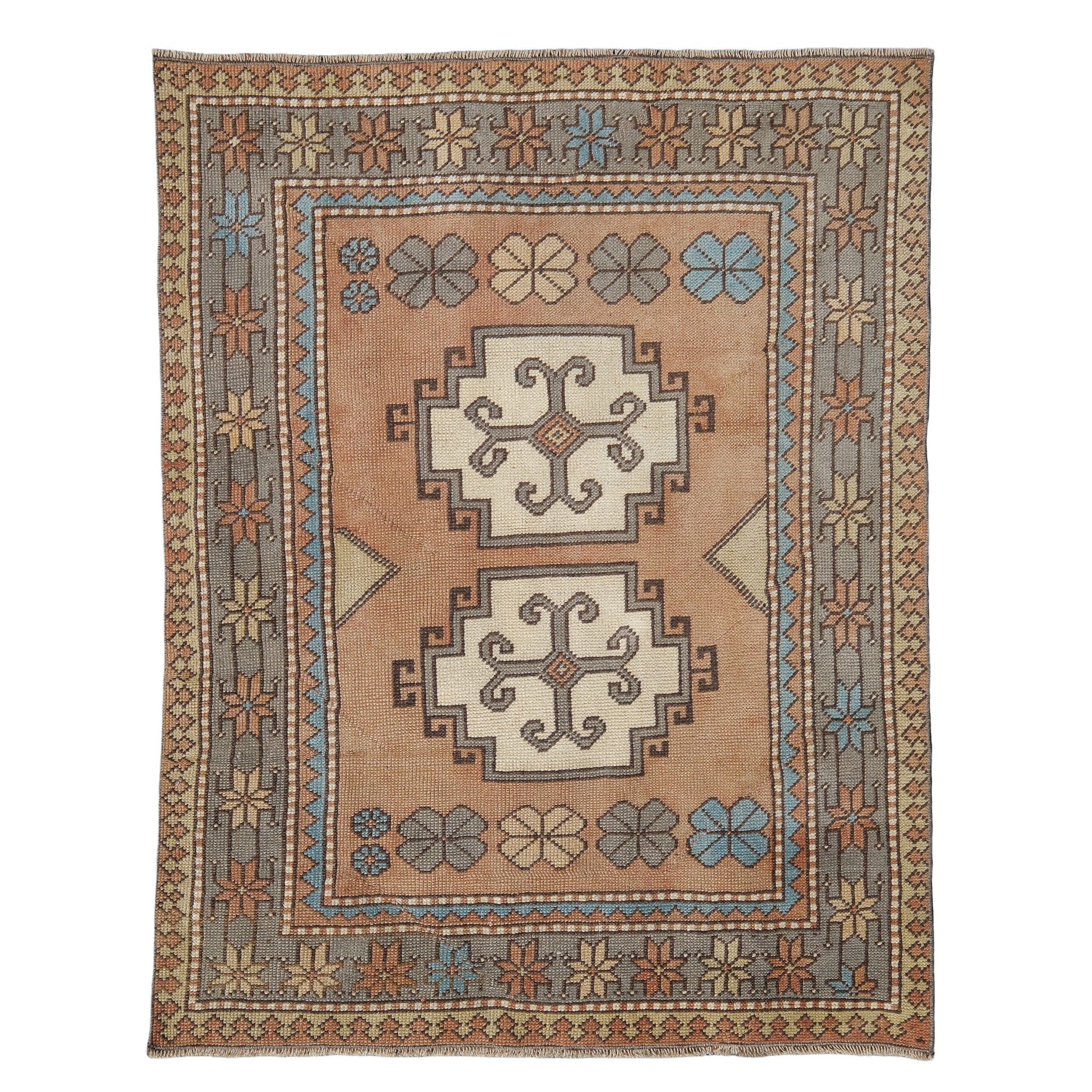 専用　2点セット【60's Vintage rug】188×102cm nuLOOM Jacquie Vintage Floral Silver 8 ft. x 10 ft. Area Rug