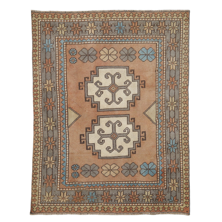 Z522 Handwoven Vintage Rug 3'6 x 4’6