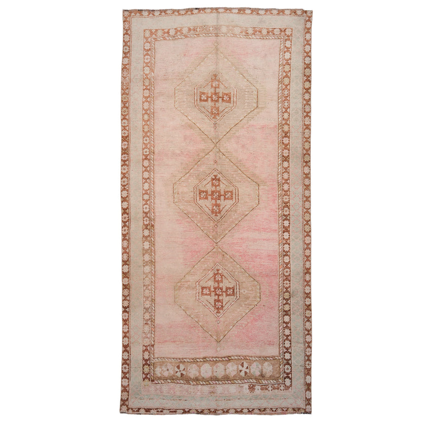 Z526 Handwoven Vintage Rug 4'11 x 10’9