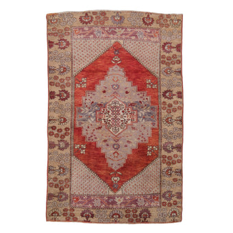 Z528 Handwoven Vintage Rug 3'5 x 5’3